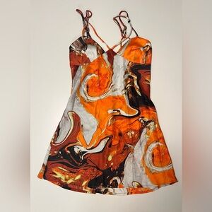 Nwt Urban Outfitters Satin Strappy Dress S